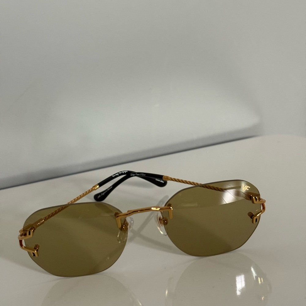 Gold Rimless Sunglasses